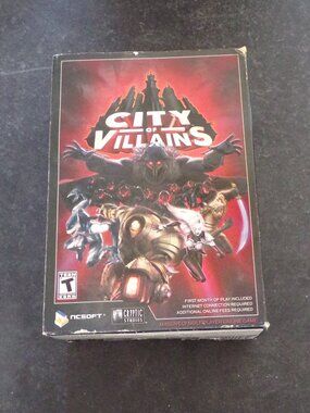 City of Villains PC Game Complete Set NCSoft Cryptic Studios MMORPG Standalone